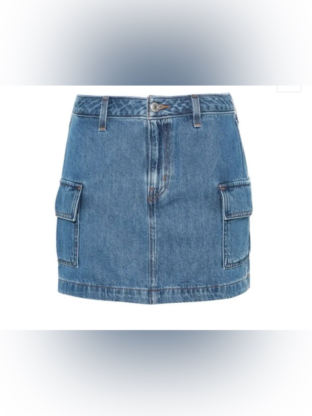 Levi's Blue Denim Cargo Mini Skirt